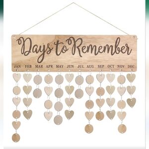 Farmhouse-Wall Hanging Wooden Decorative Calander Board. Memory, Date Tracker